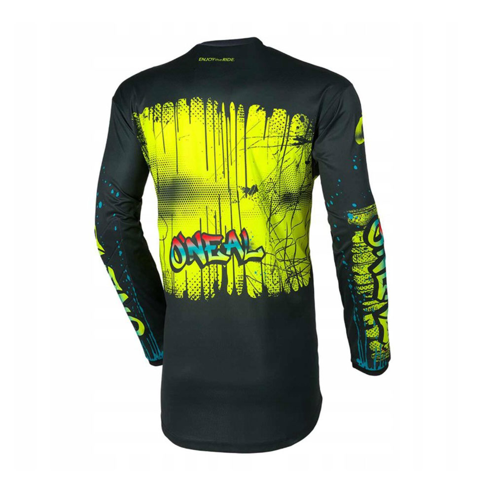 Dres Motocross ONEAL ELEMENT RANCID crno žuti dečiji L
