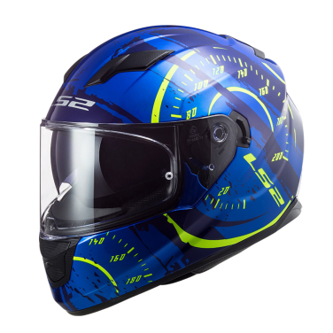 Kaciga LS2 Full Face FF320 STREAM EVO TACHO plavo žuta sa naočarima XL
