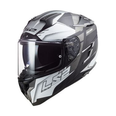 Kaciga LS2 Full Face FF327 CHALLENGER ALLERT  titanium srebrna sa naočarima XL
