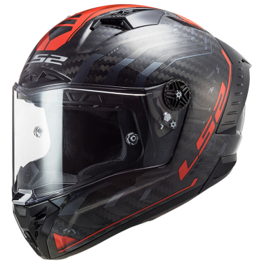 Kaciga LS2 Full Face FF805 THUNDER CARBON SPUTNIK sivo crvena