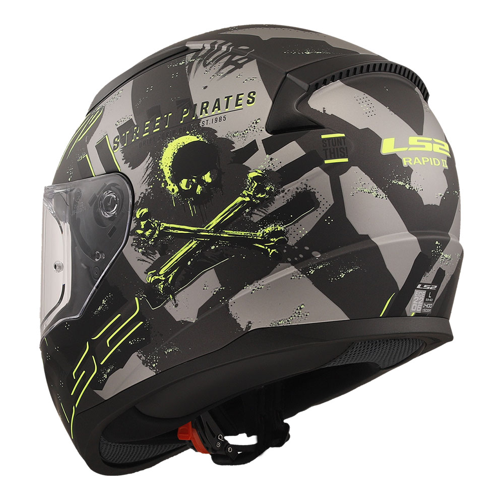 Kaciga LS2 Full Face FF353 RAPID II PIRATES mat titanium XXL