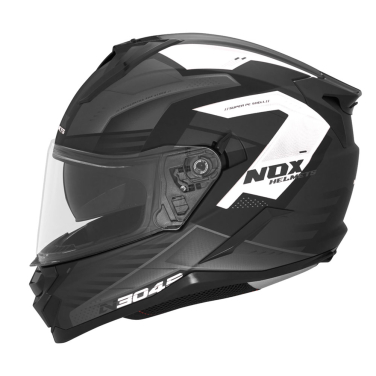 Kaciga NOX Full Face sa naočarima N304 S CARVER MATT BLACK WHITE M