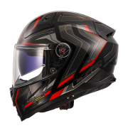 Kaciga LS2 Full Face FF811 VECTOR II ALIZER crno crvena sa naočarima XL