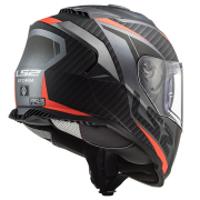 Kaciga LS2 Full Face FF800 STORM II RACER mat titanium narandžasta sa naočarima