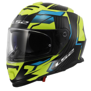 Kaciga LS2 Full Face FF800 STORM II TRACKER mat crno žuta sa naočarima