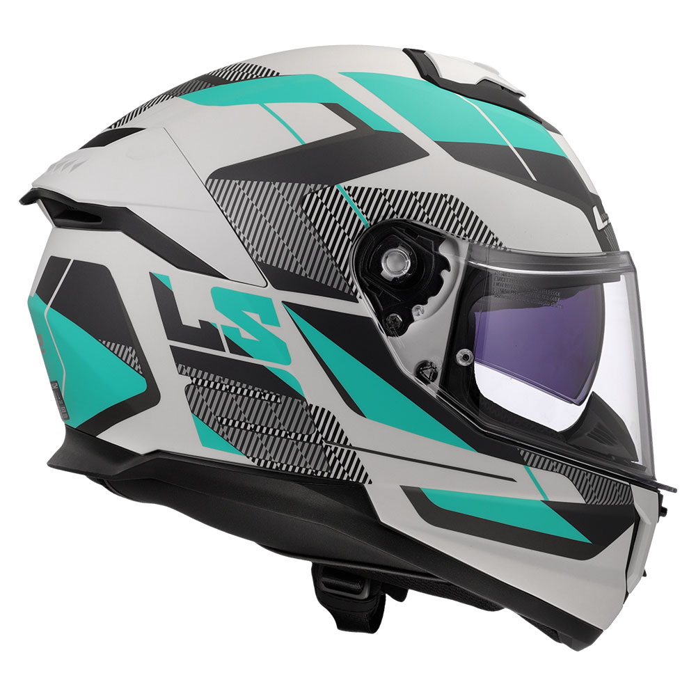 Kaciga LS2 Full Face FF808 STREAM II ROAD CYAN svetlo siva sa naočarima