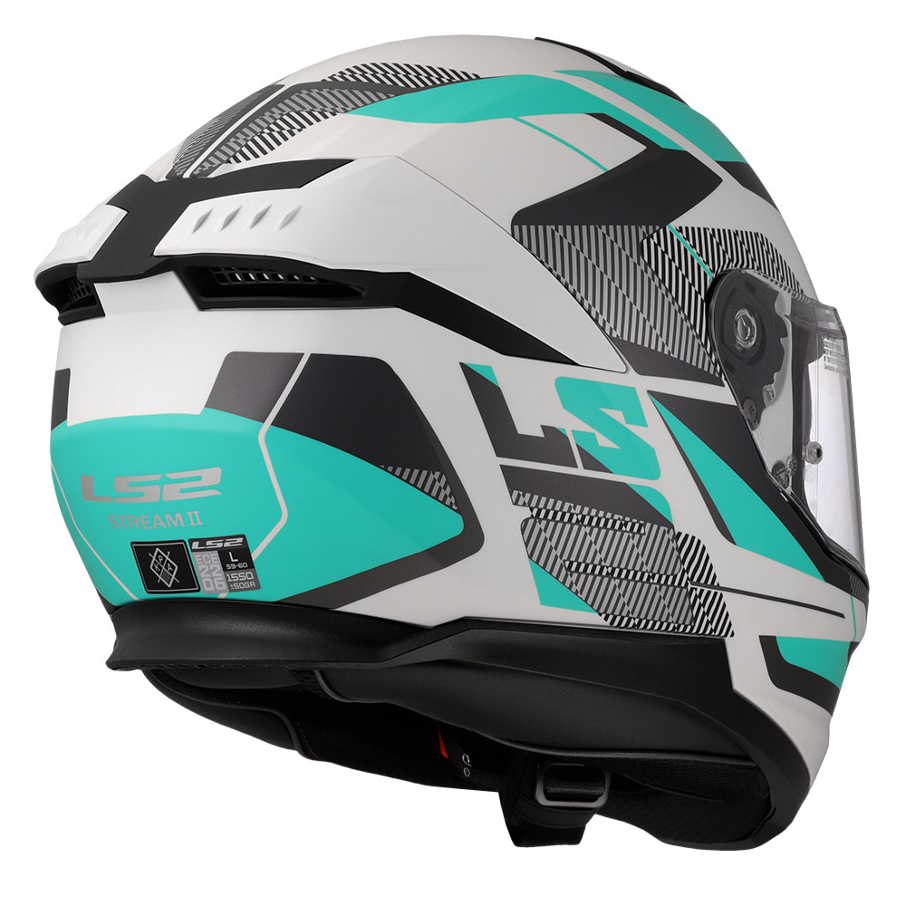 Kaciga LS2 Full Face FF808 STREAM II ROAD CYAN svetlo siva sa naočarima