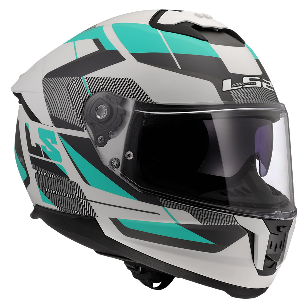 Kaciga LS2 Full Face FF808 STREAM II ROAD CYAN svetlo siva sa naočarima