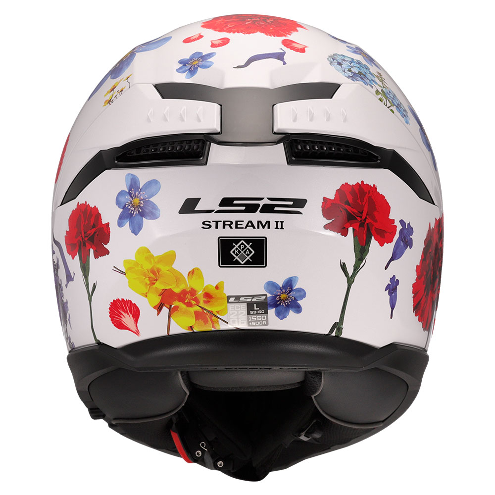 Kaciga LS2 Full Face FF808 STREAM II FLOWERS bela sa naočarima L