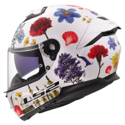 Kaciga LS2 Full Face FF808 STREAM II FLOWERS bela sa naočarima XS