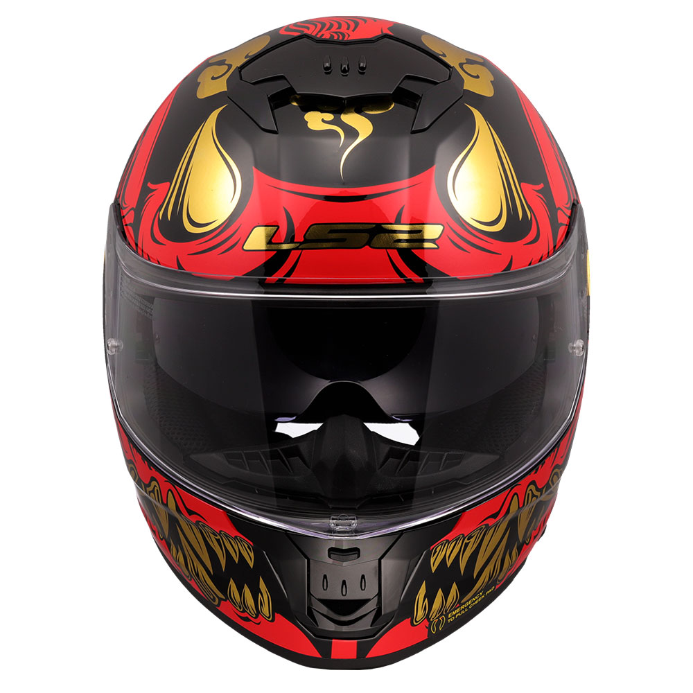 Kaciga LS2 Full Face FF808 STREAM II DRAKO crno crvena sa naočarima XL