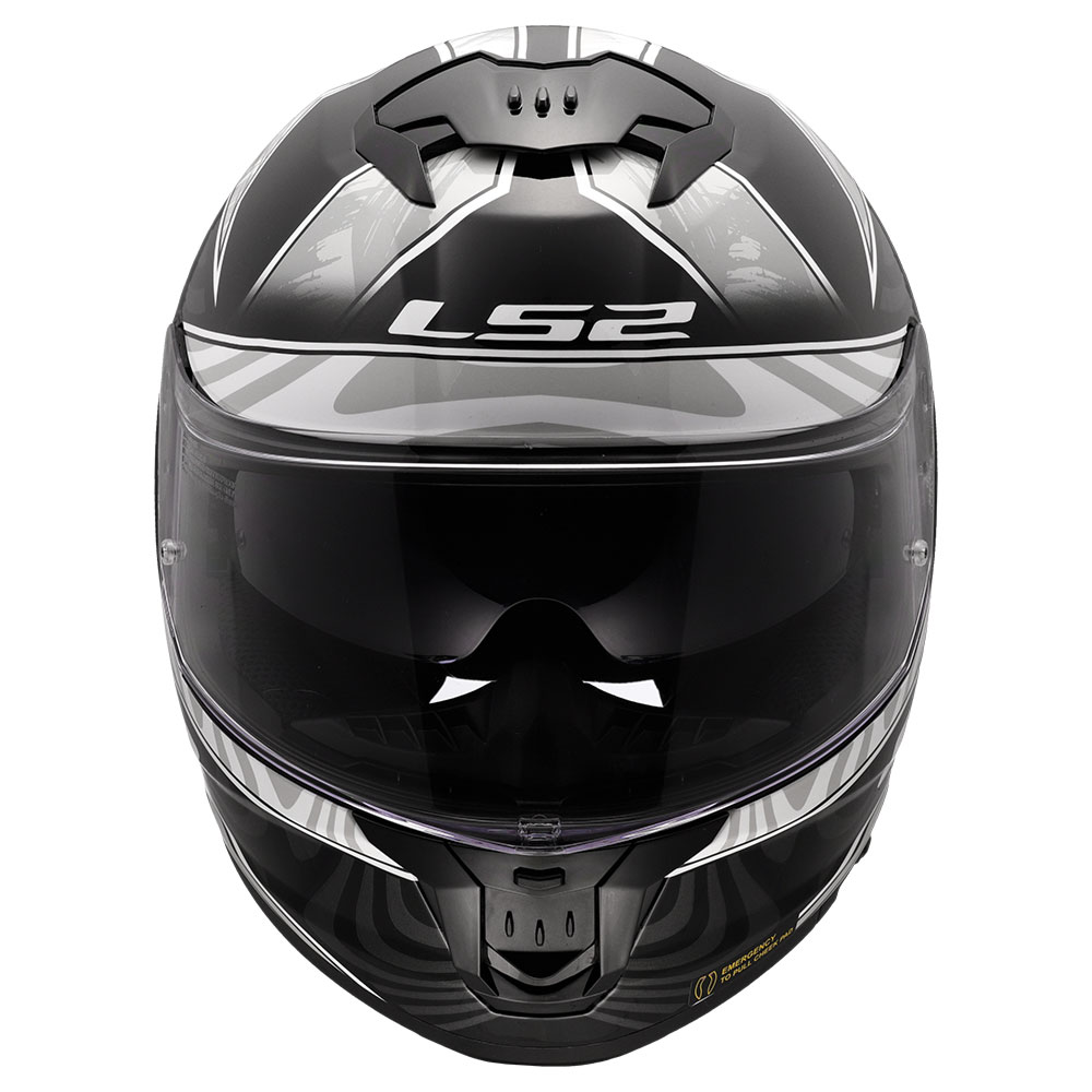Kaciga LS2 Full Face FF808 STREAM II GALDAM crno bela sa naočarima M