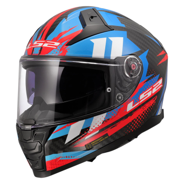 Kaciga LS2 Full Face FF811 VECTOR II CARBON TANTIC crveno plava L