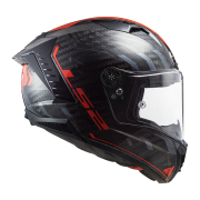 Kaciga LS2 Full Face FF805 THUNDER CARBON SPUTNIK sivo crvena