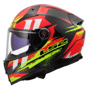 Kaciga LS2 Full Face FF811 VECTOR II CARBON TANTIC crveno žuta M