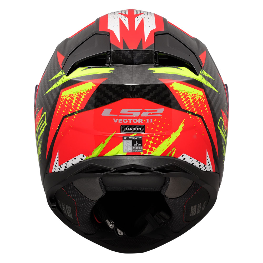 Kaciga LS2 Full Face FF811 VECTOR II CARBON TANTIC crveno žuta M