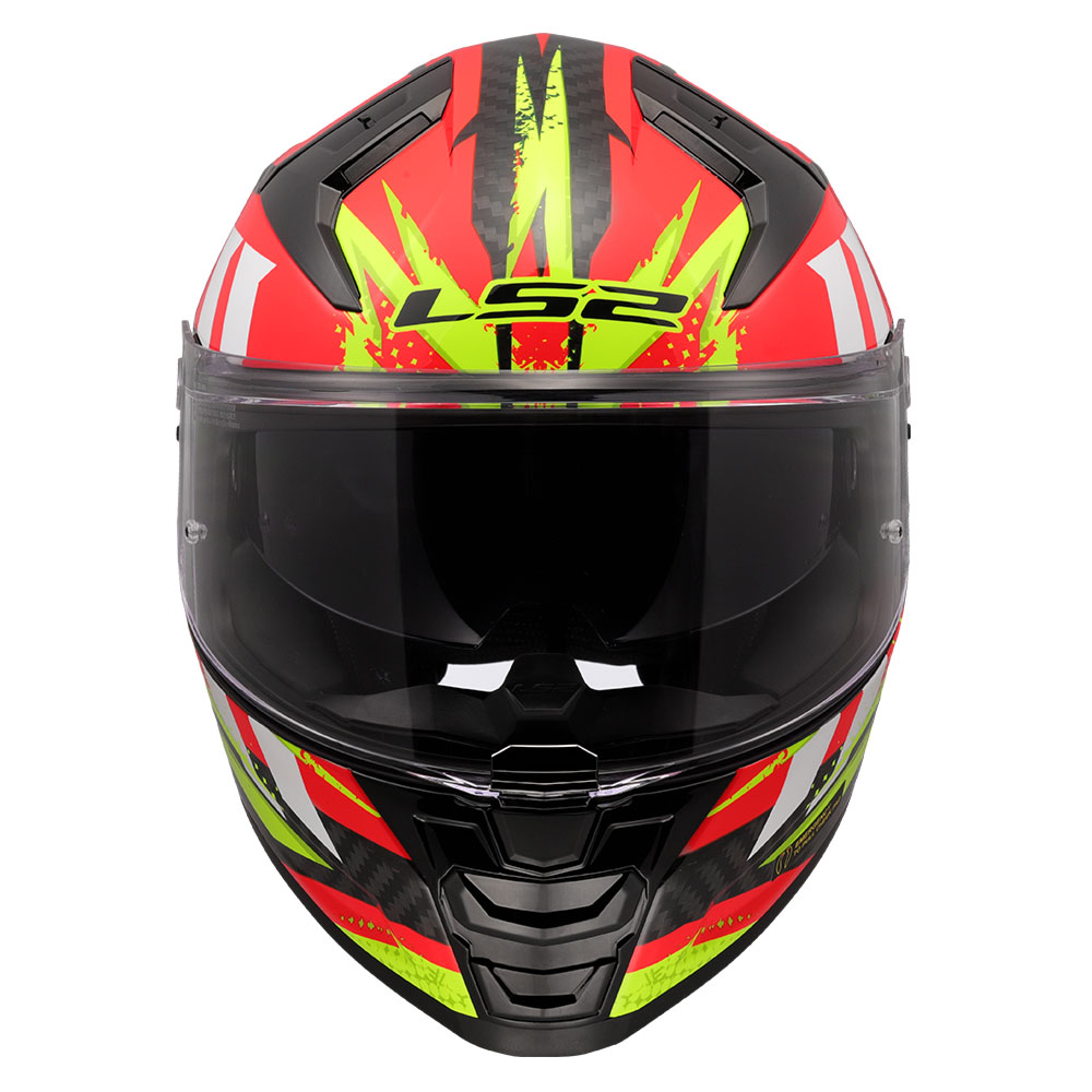 Kaciga LS2 Full Face FF811 VECTOR II CARBON TANTIC crveno žuta M