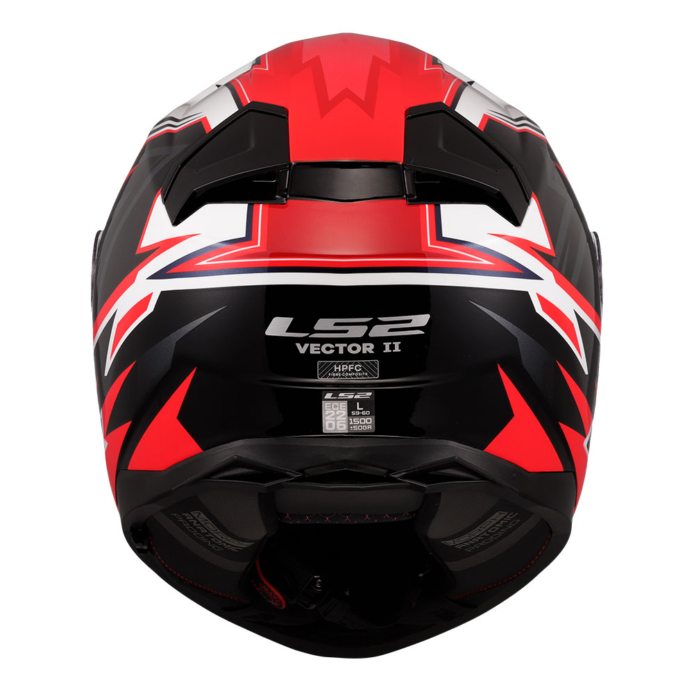 Kaciga LS2 Full Face FF811 VECTOR II BUNDRI crno crvena L