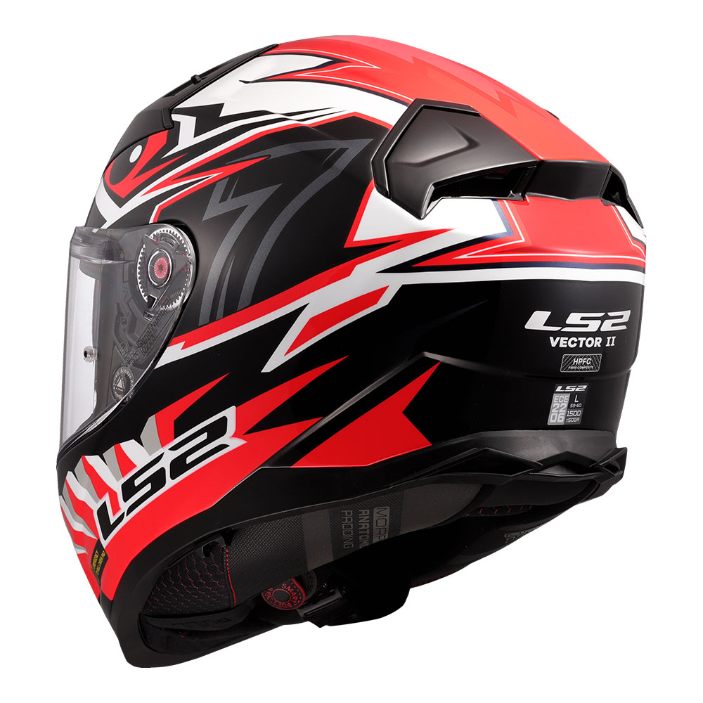 Kaciga LS2 Full Face FF811 VECTOR II BUNDRI crno crvena L