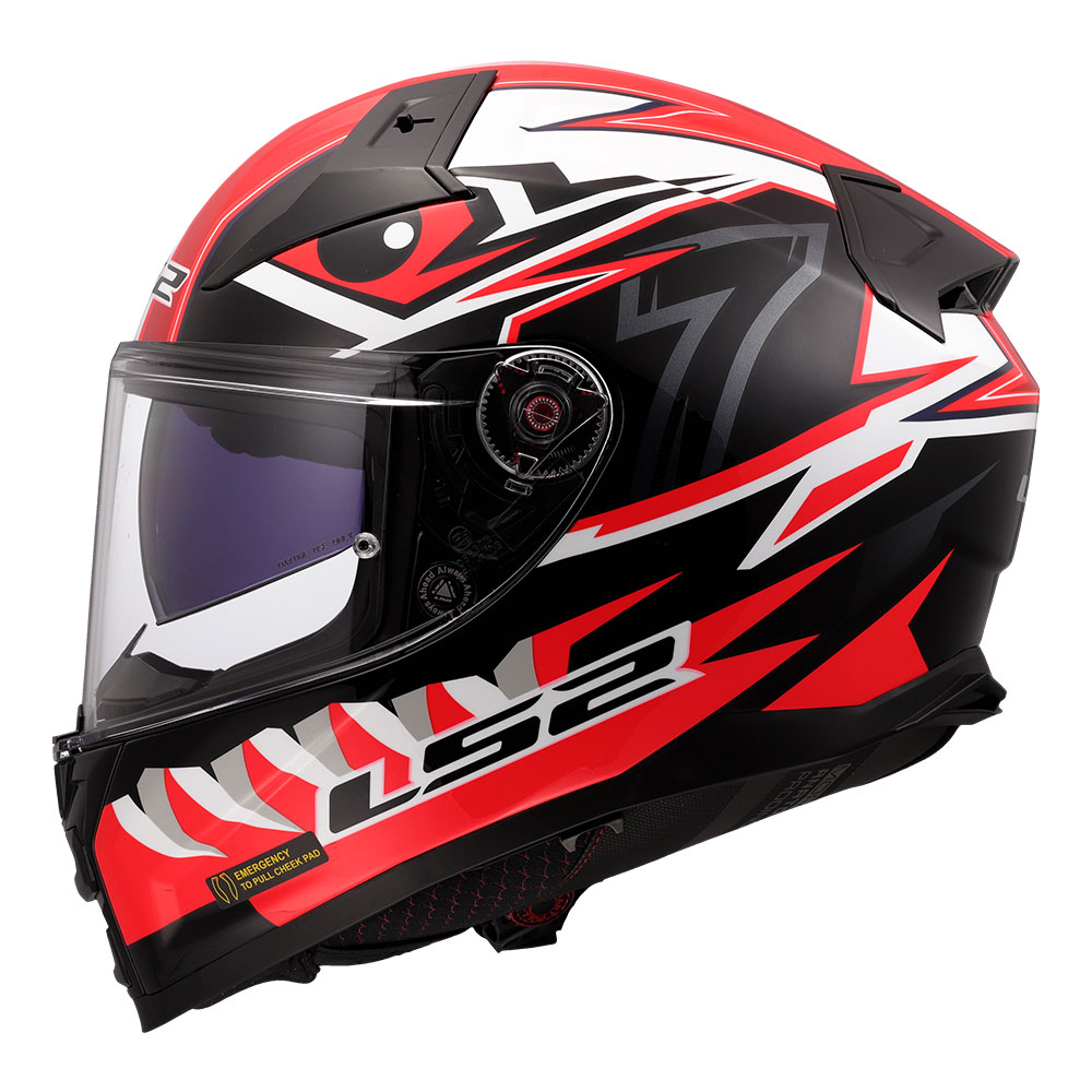 Kaciga LS2 Full Face FF811 VECTOR II BUNDRI crno crvena L