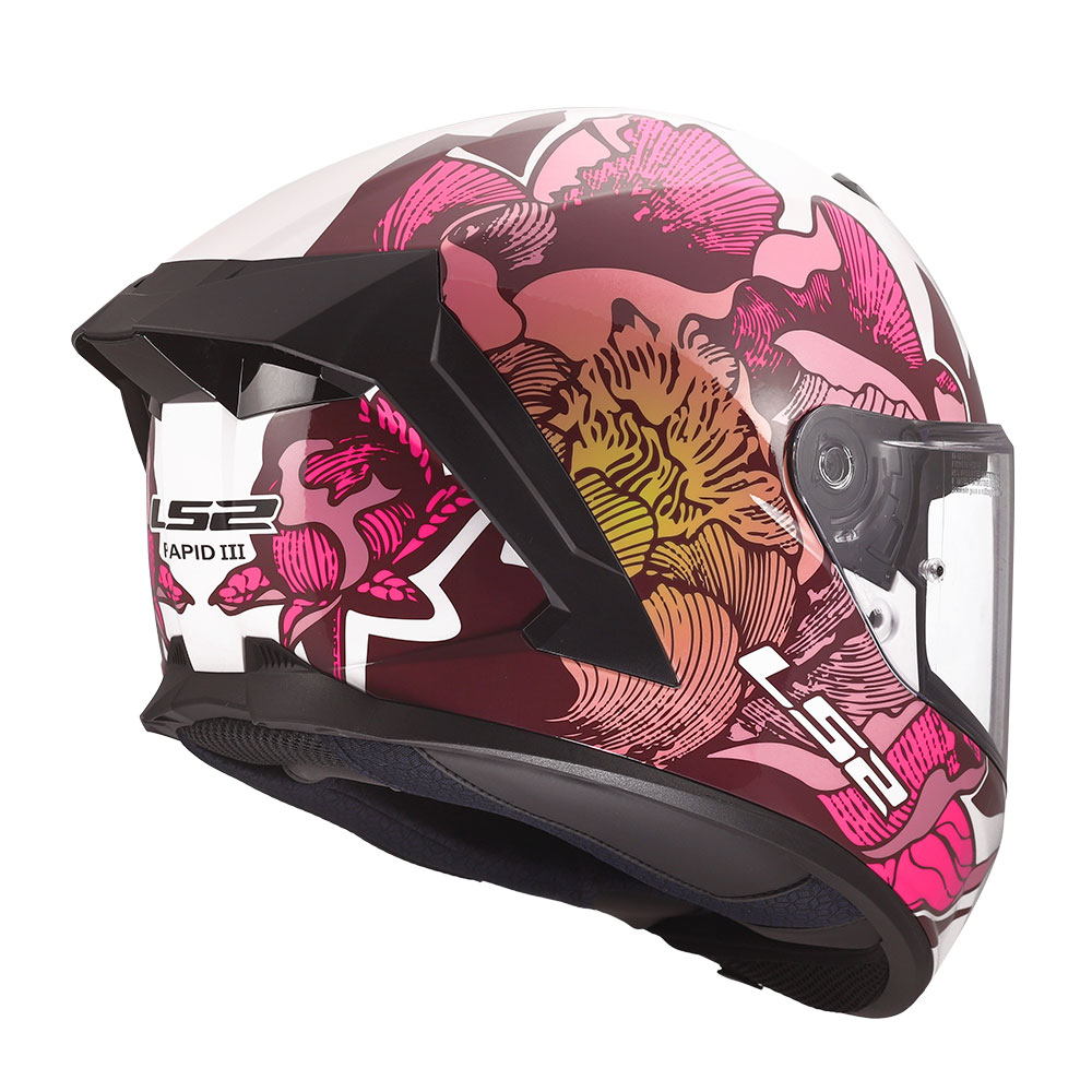 Kaciga LS2 Full Face FF820 RAPID III POPPIES II belo roza XS