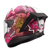 Kaciga LS2 Full Face FF820 RAPID III POPPIES II belo roza XS