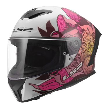 Kaciga LS2 Full Face FF820 RAPID III POPPIES II belo roza XS