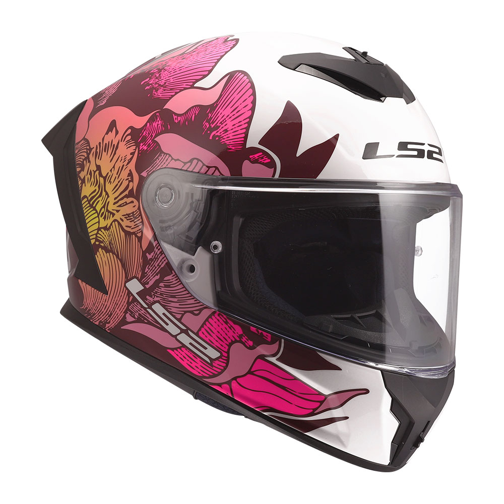 Kaciga LS2 Full Face FF820 RAPID III POPPIES II belo roza M