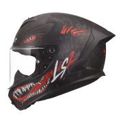 Kaciga LS2 Full Face FF820 RAPID III KAIJU II crno crvena M