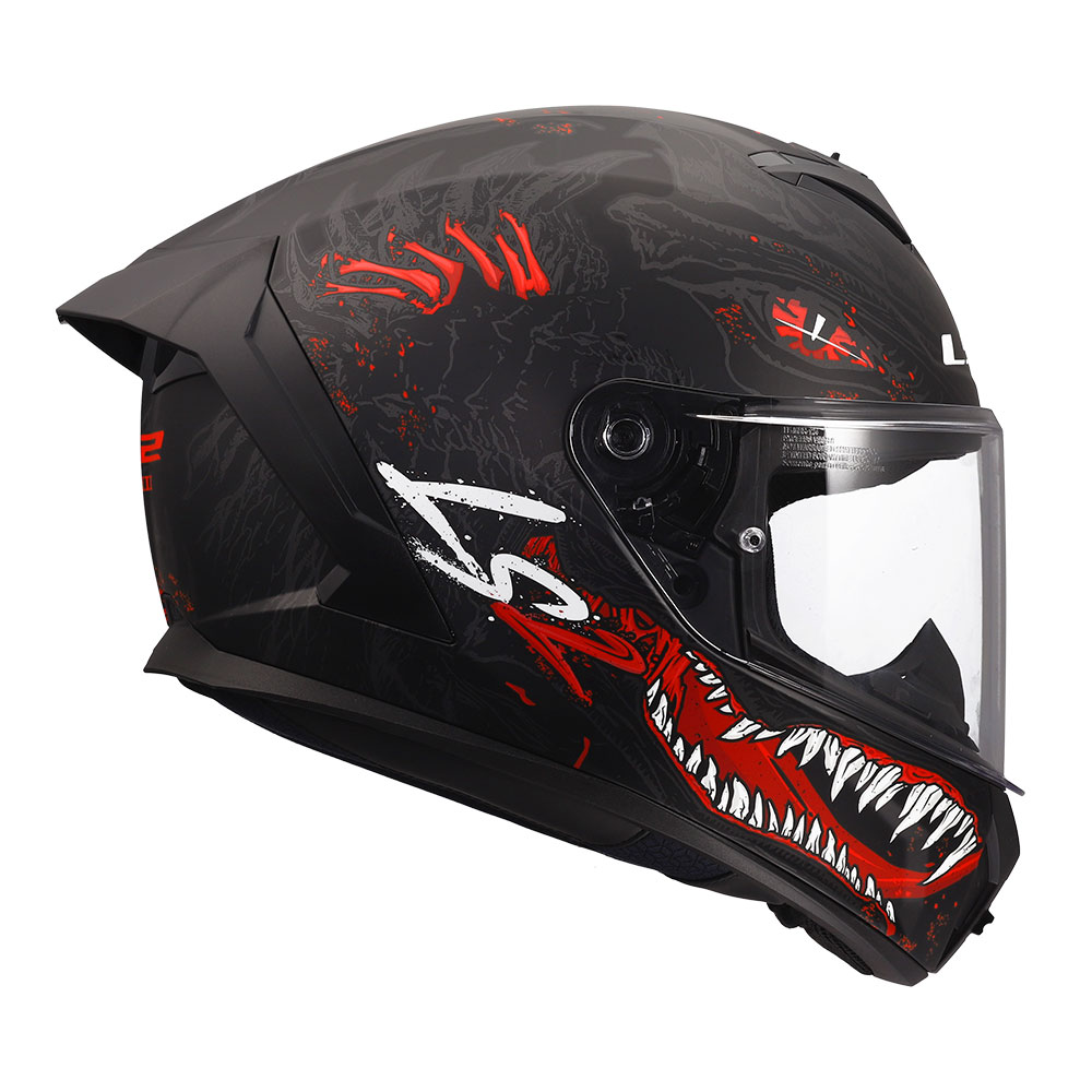 Kaciga LS2 Full Face FF820 RAPID III KAIJU II crno crvena M