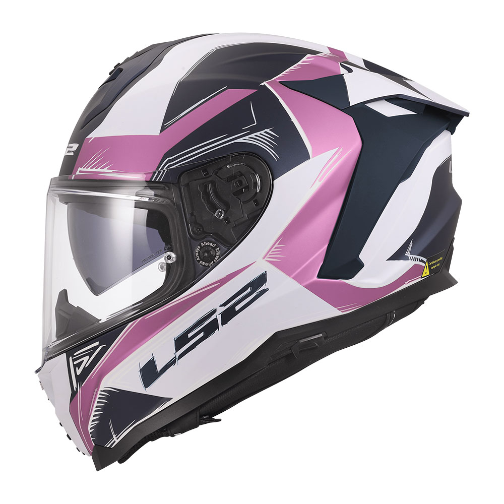 Kaciga LS2 Full Face FF817 CHALLENGER II FLAMAN belo roza M