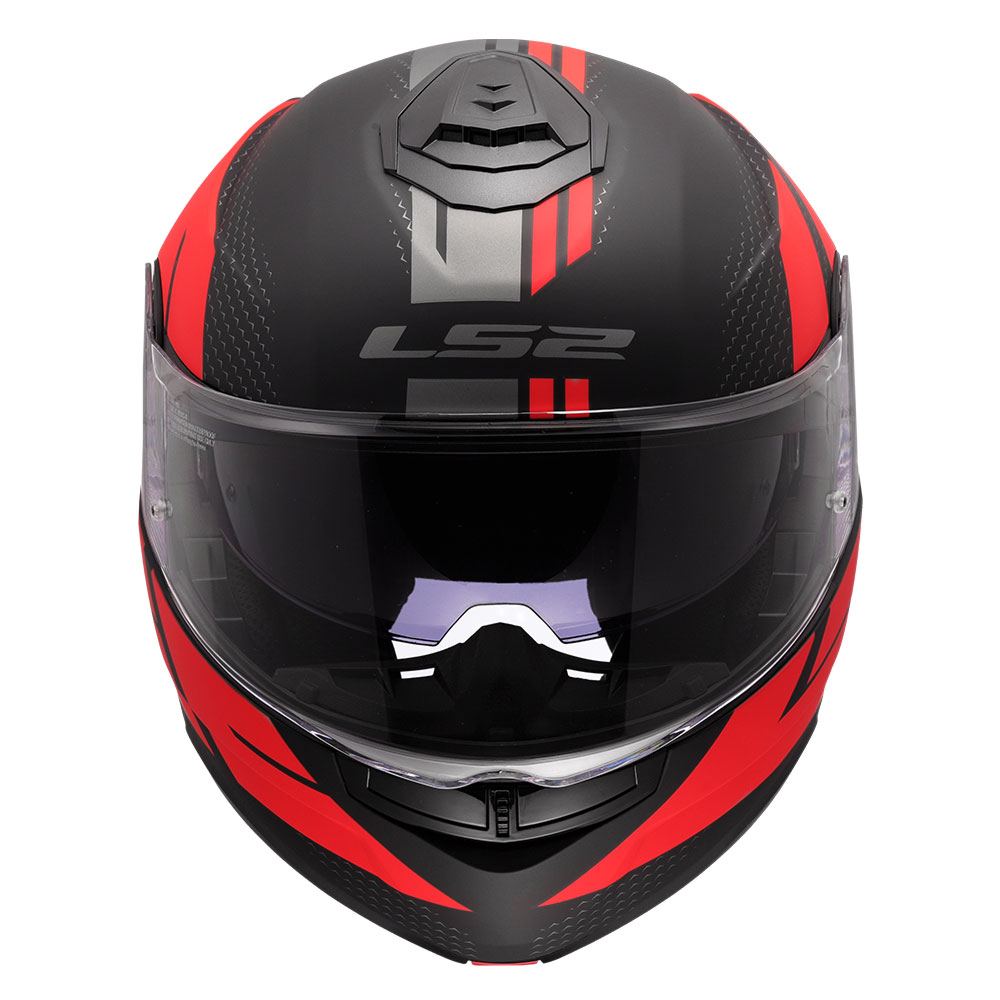 Kaciga LS2 Flip Up FF908 STROBE II CODE crno crvena XXL