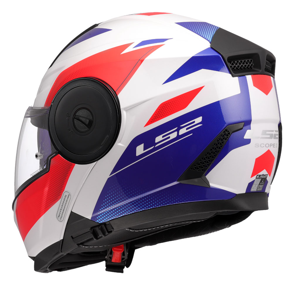 Kaciga LS2 Flip Up FF902 SCOPE II DURIA belo plavo crvena S