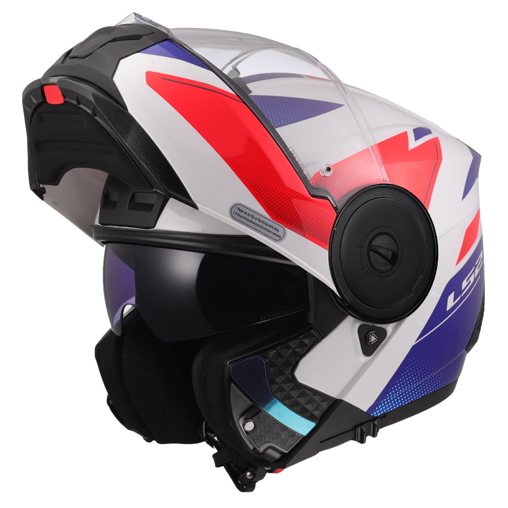 Kaciga LS2 Flip Up FF902 SCOPE II DURIA belo plavo crvena S