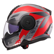 Kaciga LS2 Flip Up FF902 SCOPE II OXYD sivo crvena S