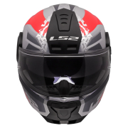 Kaciga LS2 Flip Up FF902 SCOPE II OXYD sivo crvena S