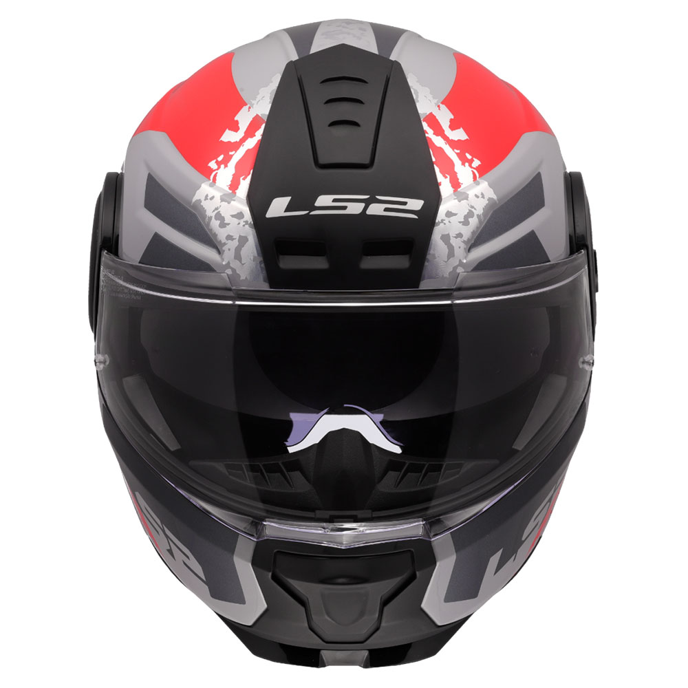 Kaciga LS2 Flip Up FF902 SCOPE II OXYD sivo crvena S