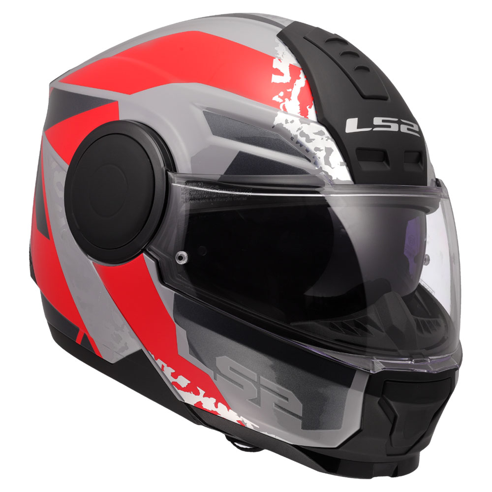 Kaciga LS2 Flip Up FF902 SCOPE II OXYD sivo crvena S