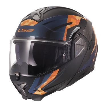 Kaciga LS2 Flip Up FF910 ADVANT II GLIDE crno narandžasta L