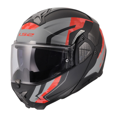 Kaciga LS2 Flip Up FF910 ADVANT II GLIDE crno sivo crvena XXL