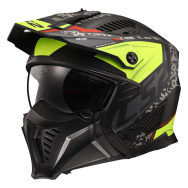 Kaciga LS2 Jet OF606 DRIFTER DEVOR mat crno žuta S