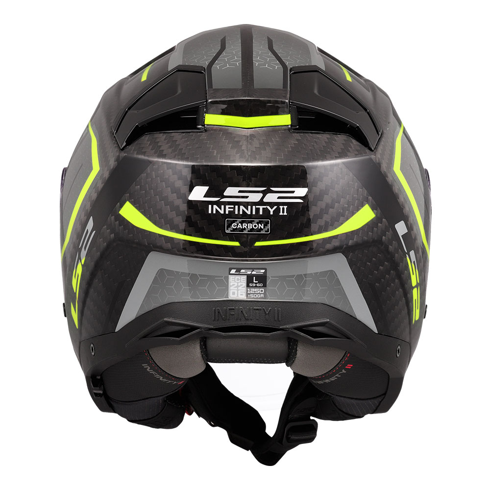 Kaciga LS2 Jet OF603 INFINITY II CARBON URUS crno žuta XL