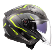 Kaciga LS2 Jet OF603 INFINITY II CARBON URUS crno žuta XL