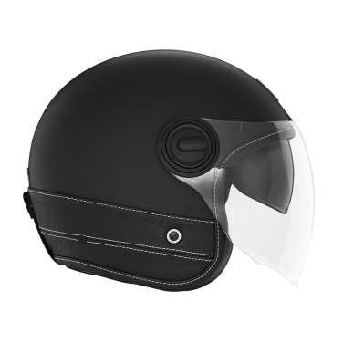 Kaciga NOX HERITAGE PREMIUM crna sa crnom kožom M