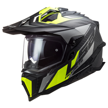Kaciga LS2 Enduro MX701 EXPLORER FOCUS CARBON mat titanium žuta