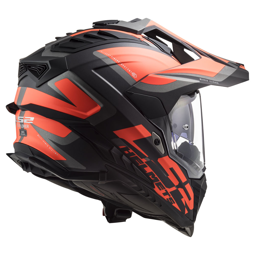 Kaciga LS2 Enduro MX701 EXPLORER ALTER mat crno narandžasta XXL