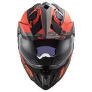 Kaciga LS2 Enduro MX701 EXPLORER ALTER mat crno narandžasta XXL
