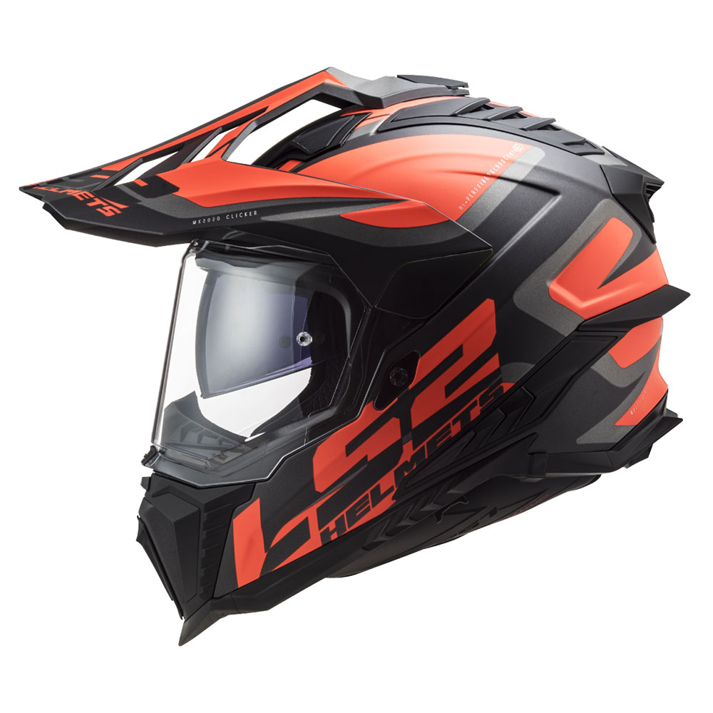 Kaciga LS2 Enduro MX701 EXPLORER ALTER mat crno narandžasta XXL
