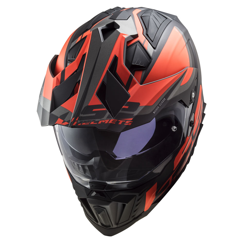 Kaciga LS2 Enduro MX701 EXPLORER ALTER mat crno narandžasta XXL