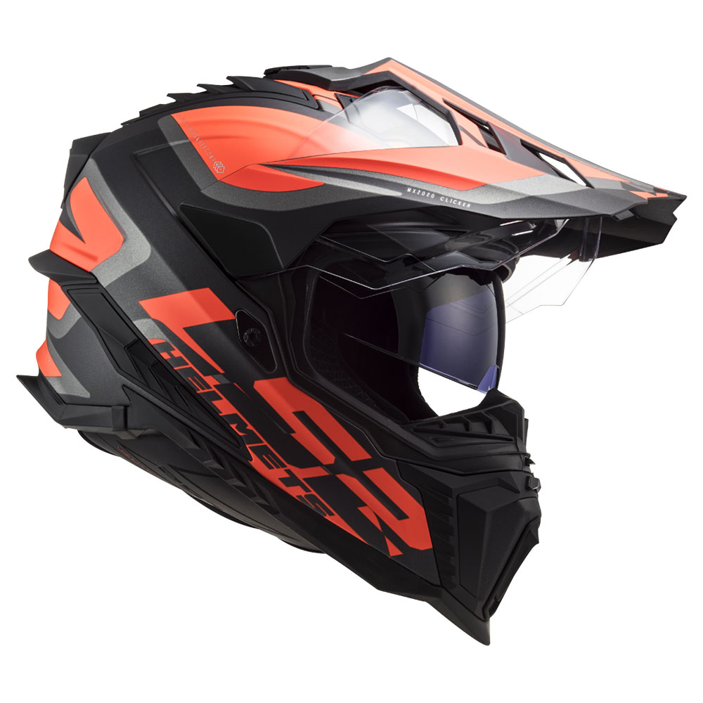 Kaciga LS2 Enduro MX701 EXPLORER ALTER mat crno narandžasta XXL